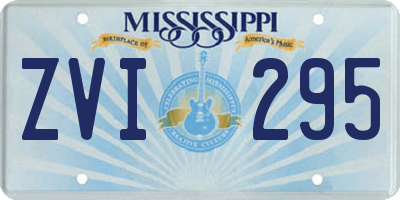 MS license plate ZVI295
