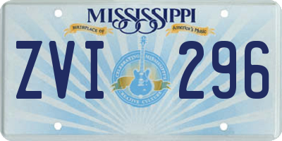 MS license plate ZVI296