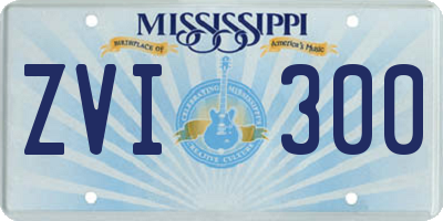 MS license plate ZVI300