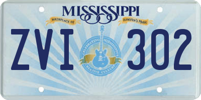 MS license plate ZVI302