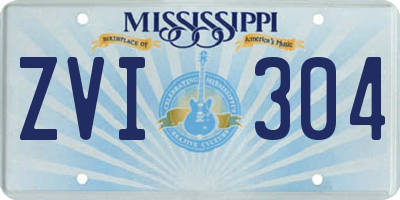 MS license plate ZVI304