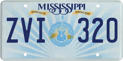 MS license plate ZVI320