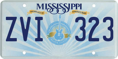 MS license plate ZVI323
