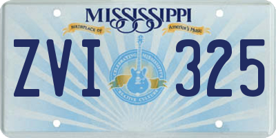 MS license plate ZVI325