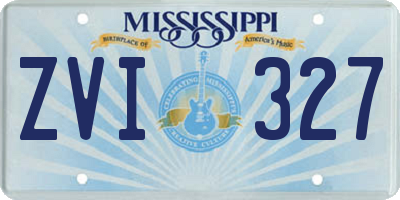 MS license plate ZVI327
