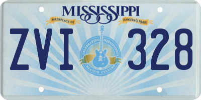 MS license plate ZVI328
