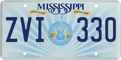 MS license plate ZVI330