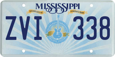 MS license plate ZVI338