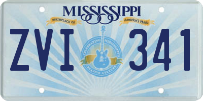 MS license plate ZVI341