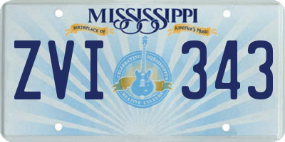 MS license plate ZVI343