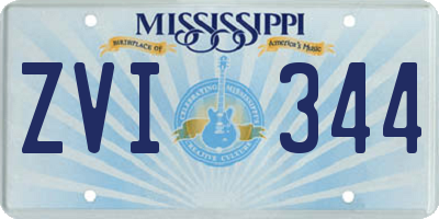 MS license plate ZVI344