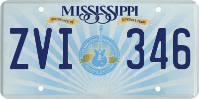 MS license plate ZVI346