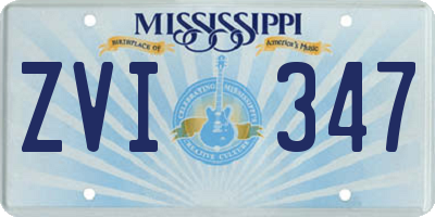 MS license plate ZVI347