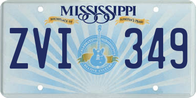 MS license plate ZVI349