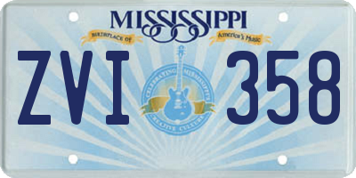 MS license plate ZVI358