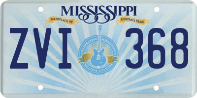 MS license plate ZVI368