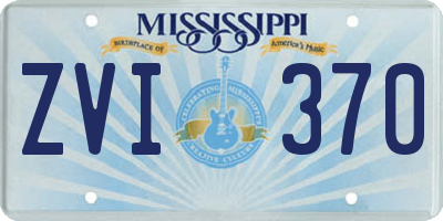 MS license plate ZVI370