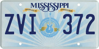 MS license plate ZVI372