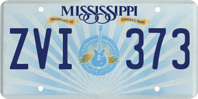 MS license plate ZVI373