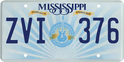 MS license plate ZVI376