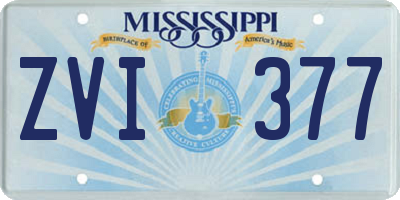 MS license plate ZVI377