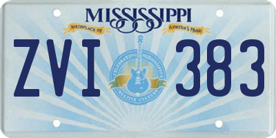 MS license plate ZVI383