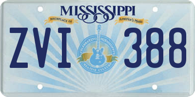MS license plate ZVI388