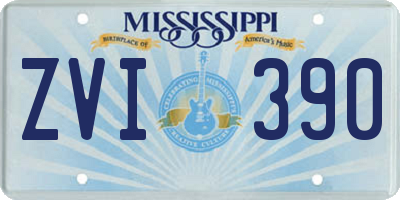 MS license plate ZVI390