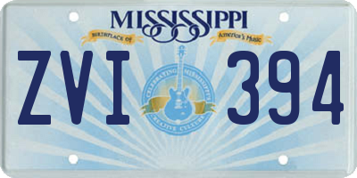 MS license plate ZVI394