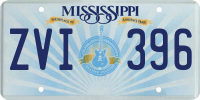 MS license plate ZVI396