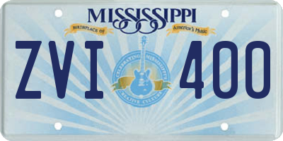 MS license plate ZVI400