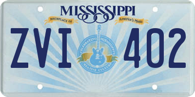 MS license plate ZVI402