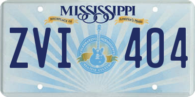 MS license plate ZVI404