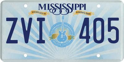 MS license plate ZVI405