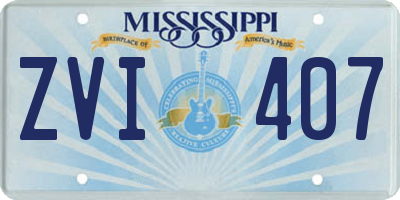 MS license plate ZVI407