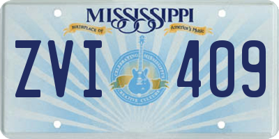 MS license plate ZVI409