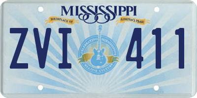 MS license plate ZVI411