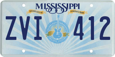 MS license plate ZVI412