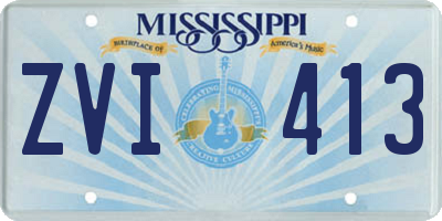MS license plate ZVI413