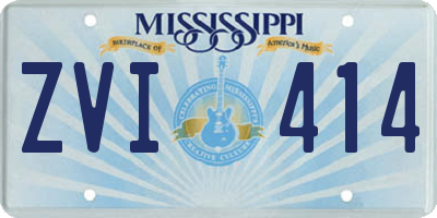 MS license plate ZVI414