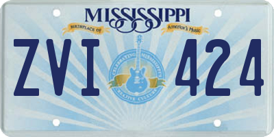 MS license plate ZVI424