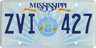 MS license plate ZVI427