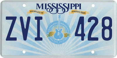 MS license plate ZVI428