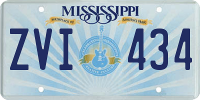 MS license plate ZVI434