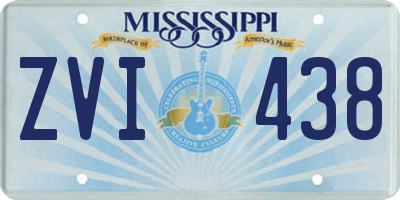 MS license plate ZVI438