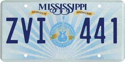 MS license plate ZVI441