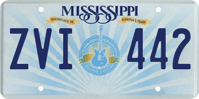 MS license plate ZVI442
