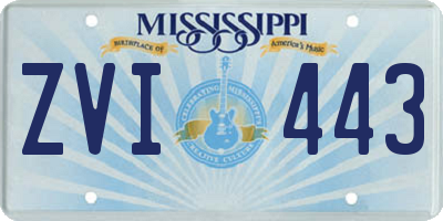 MS license plate ZVI443