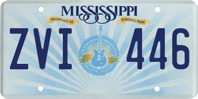 MS license plate ZVI446