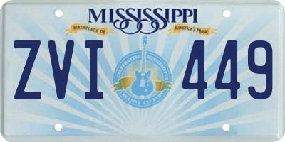 MS license plate ZVI449
